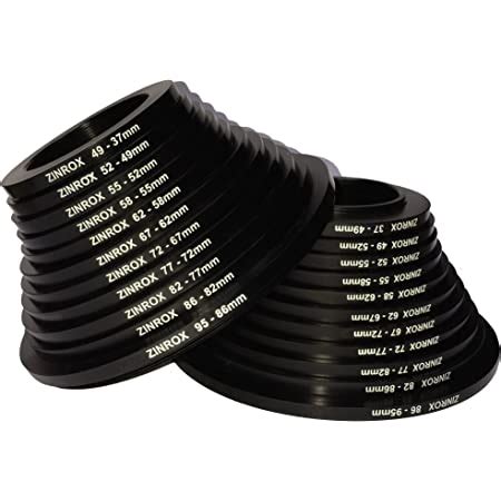 Buy ZINROX® Step Up and Step Down Lens Filter Adapter Rings - Set of ...
