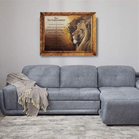 Buy LUCKYLEI the ten commandments wall decor Vintage 10 art ...