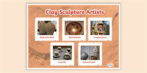 Clay Sculpture Artists Display Poster - Twinkl