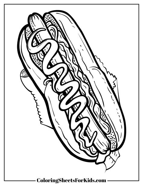 Hot Dogs Coloring Pages