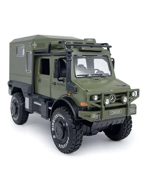 Mercedes Unimog U5000 Diecast Off-Road Vehicle Motorhome - Green Scale ...
