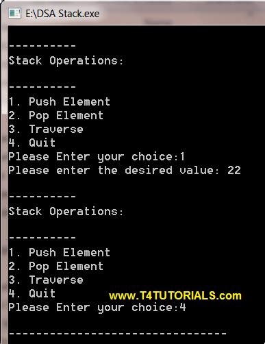 Image result for Stack Push Pop Program in C