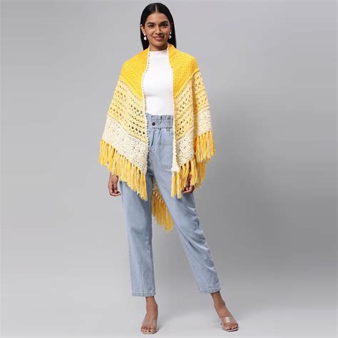 Triangular Crochet Shawl - Yellow 3233 – Magic Needles