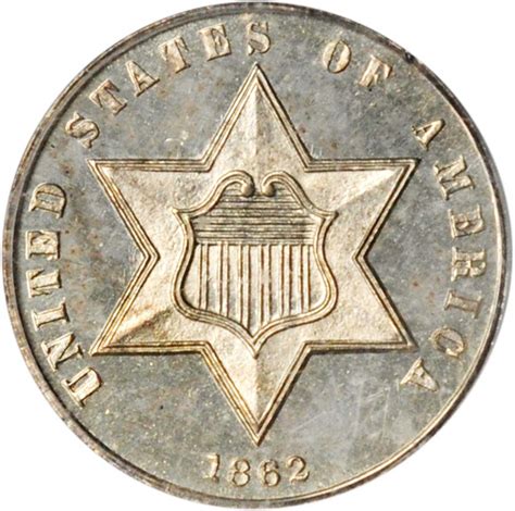 1862 Silver Three-Cent Piece. Proof-64 (PCGS). OGH.拍卖成交价格及图片- 芝麻开门收藏网