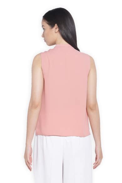 Buy Women Peach Solid Formal Top Online - 257913 | Van Heusen