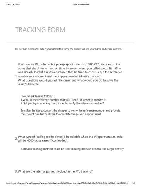 Image result for Tracking Form