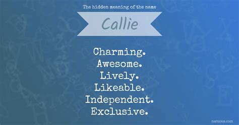 Callie Name