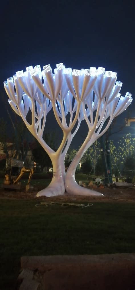 湖北恒大旅游区大型景观摆件 玻璃钢生命之树雕塑定制_满天下艺术雕塑-站酷ZCOOL