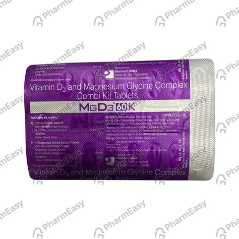 Mgd3 60k Strip Of 15 Tablet Combikit: Uses, Side Effects, Price ...
