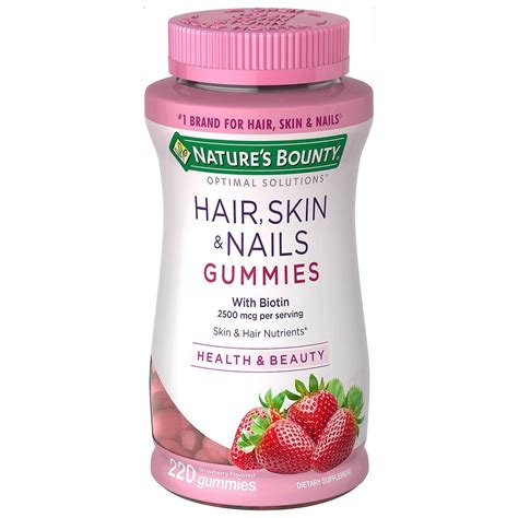 Nature's Bounty Optimal Solutions Hair, Skin & Nails with Biotin ...