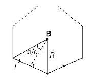 A loop carrying current I has the shape of a regular polygon on n sides ...