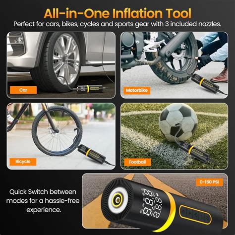 Portronics Vayu 5.0 Lite Portable Tyre Inflator - Fast Inflation