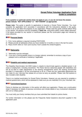 Fillable Online dorset police Guide to completing a Dorset Police ...