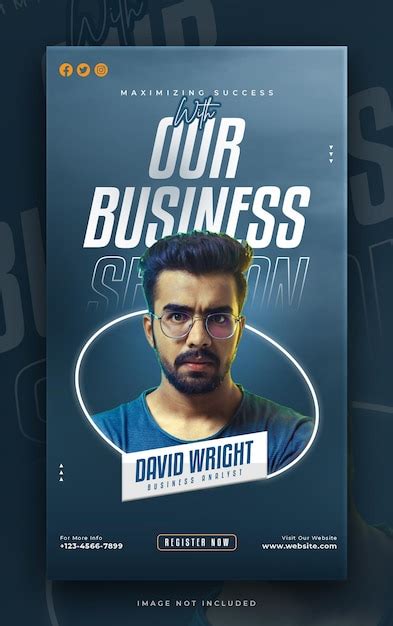 Digital marketing business session social media story template | Free PSD