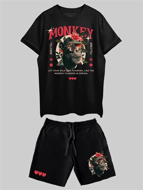 Buy Wild & Free Co-ord Set of Tshirt Shorts Online | THREADCURRY