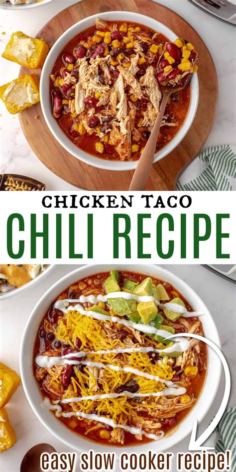 Slow Cooker Chicken Taco Chili