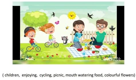 look at the picture below and write a few lines describing them in your ...