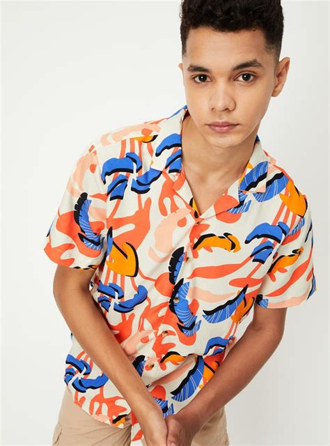 Buy Boys Printed Resort Collar Shirt Online at just Rs. 549.0 ...