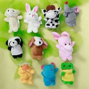 Buy 10pc Zoo Animals Shaped Finger Puppets Children Kids Party Bag ...