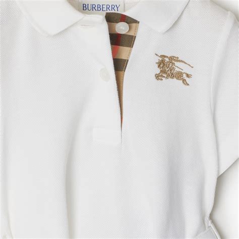 Cotton Polo Shirt Dress in White | Burberry® Official