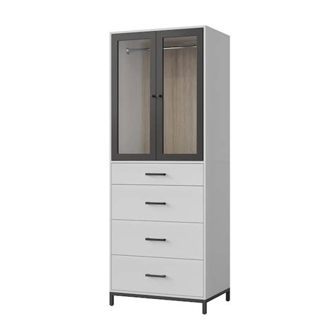 Scott Living Legault 2.5-ft to 2.5-ft W x 6.7-ft H White Solid Shelving ...