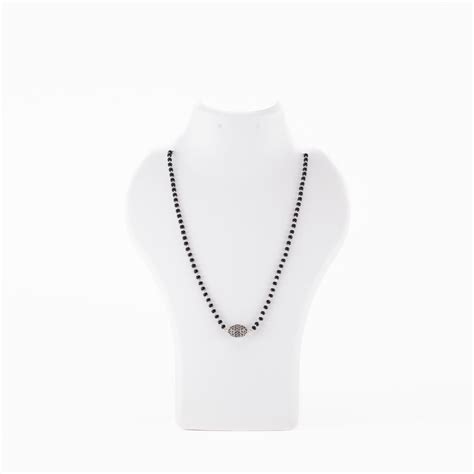 Real Black and Silver Beads Mangalsutra for Women – Prinjal Jewels