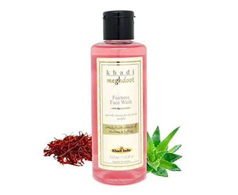 Khadi Meghdoot Fairness Face Wash 210ml enriched with extracts of Aloe ...