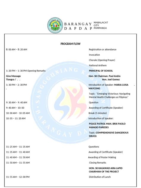 Program Flow for Seminar 的图像结果