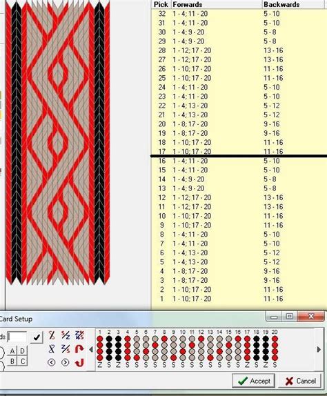 Image result for Tablet Weaving Pattern Generator
