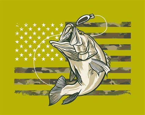 USA Fish Flag SVG, Fishing Usa Flag SVG, American Flag Fish Svg, Usa ...