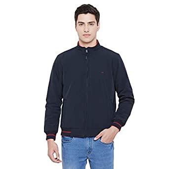 Buy Okane Men's Nylon Navy Blue Large Size Reversible Jacket at Amazon.in