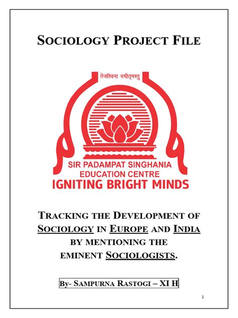 Sociology Project File Class 12 的图像结果