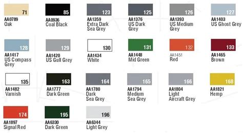 Humbrol Model Paint Color Chart 的图像结果