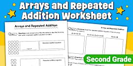 Second Grade Math Arrays Worksheet