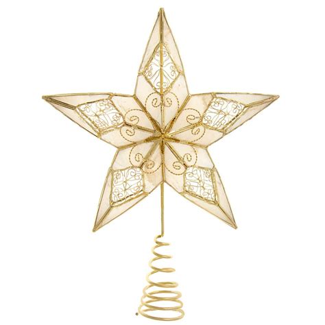KSA 10.5" Gold Star Christmas Tree Topper, Unlit, Color: Gold | Michaels