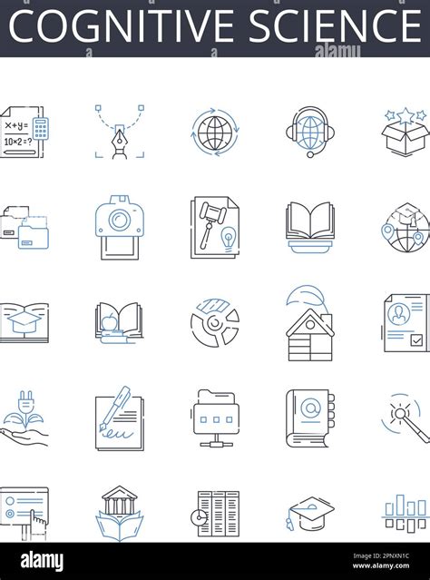 Cognitive science line icons collection. Quantum physics, Social ...