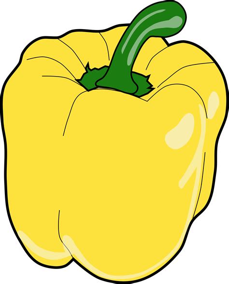 Sweet Peeper - Yellow Bell Pepper Clipart - (2400x2400) Png Clipart ...