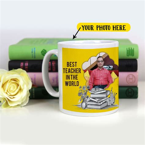 Buy | Personaliosed Ceramic Mug Best Teacher In The World | Tied Ribbons