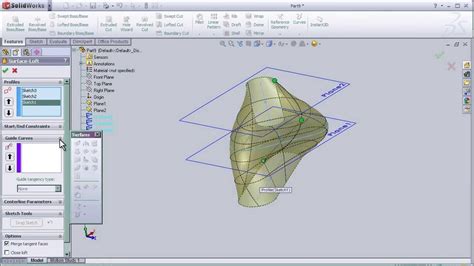 SolidWorks Lofting Surfaces 的图像结果