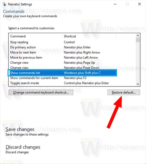 Windows 10 Narrator Keyboard Shortcuts 的图像结果