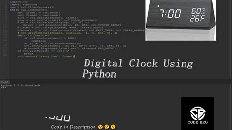 Image result for Python Clock Code