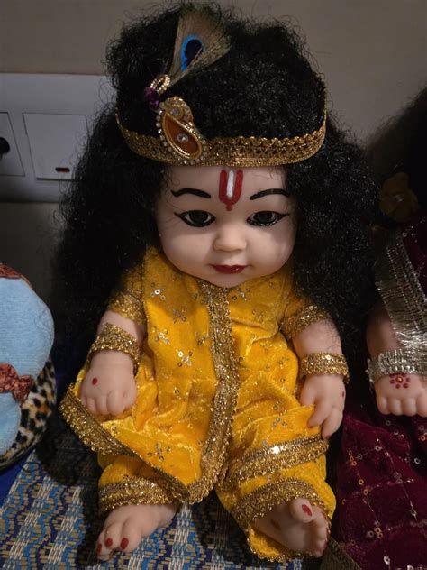 Buy Kanha kothi Radha Krishna Doll Pair (Set of 2) | Silicone Doll Look ...