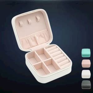 JOEJOE Faux Leather Mini Jewelry Travel Case,Small Travel Jewelry ...