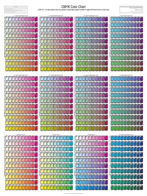 Cmyk Color Chart | PDF