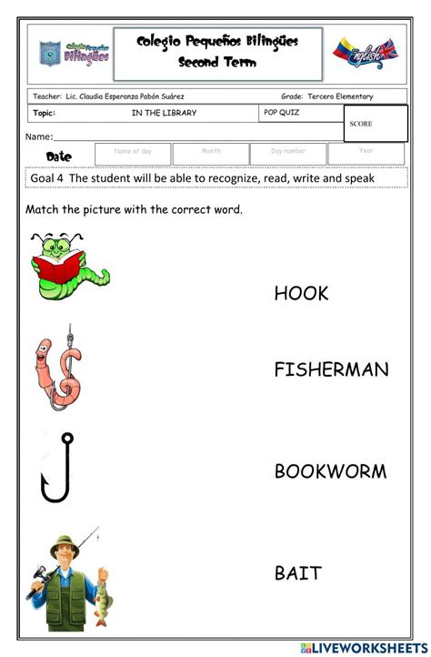 Library Worksheets 的图像结果