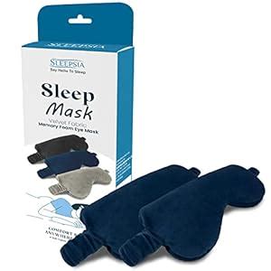 Buy Sleepsia ,Newly Launched Velvet Memory Foam Sleeping Eye Mask Soft ...