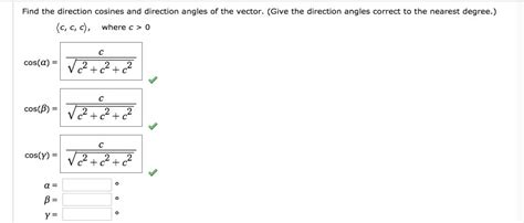 Direction Cosines of a Vector 的图像结果