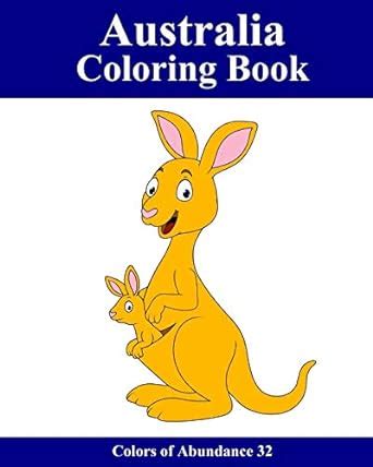 Australia Coloring Book: 25 coloring images with Australian animals and ...