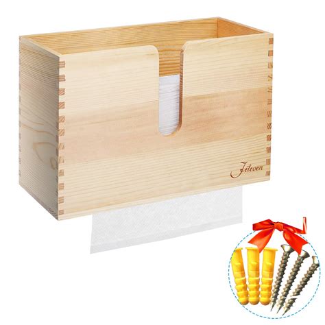 Buy Jeteven Paper Towel Dispenser, Wood Bamboo Paper Towel Dispenser ...