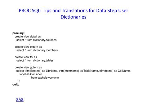Image result for Proc SQL and Data Step
